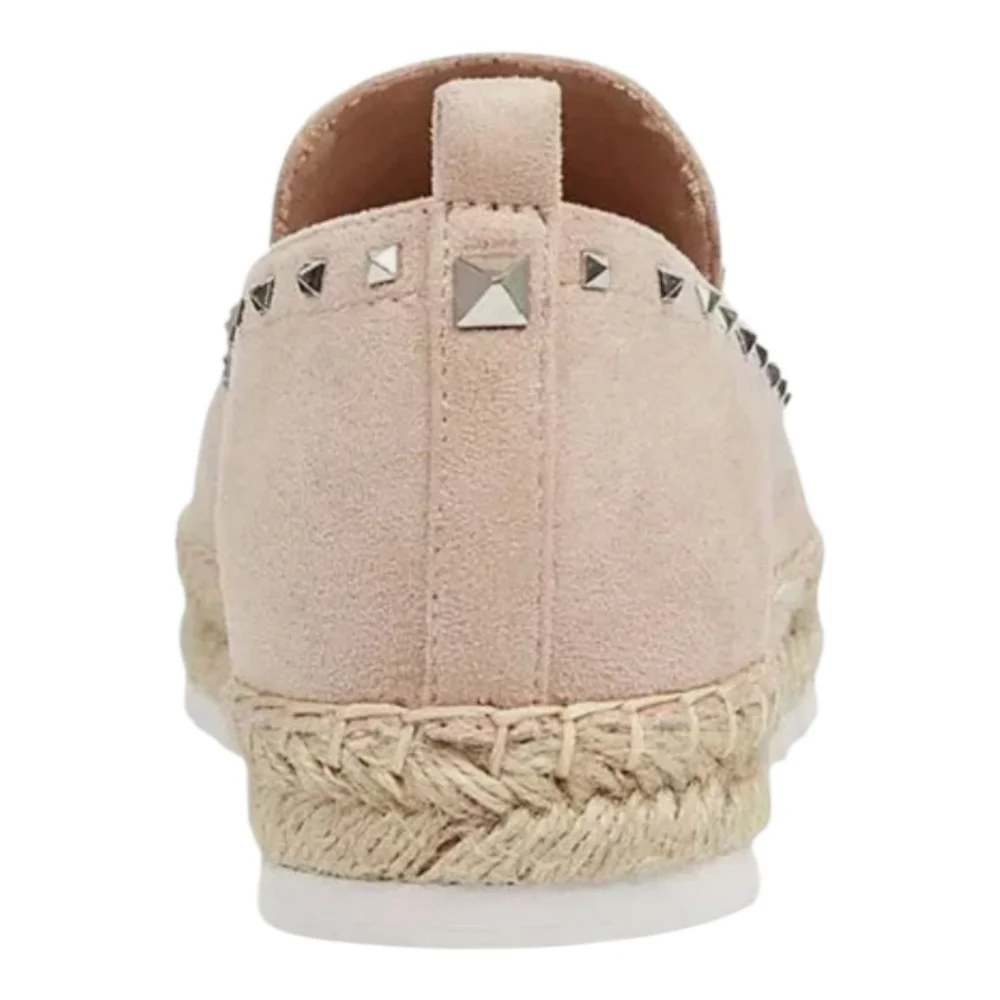 Marc Fisher Studded Espadrille Slip On Sneakers Beige Suede Flats 8.5